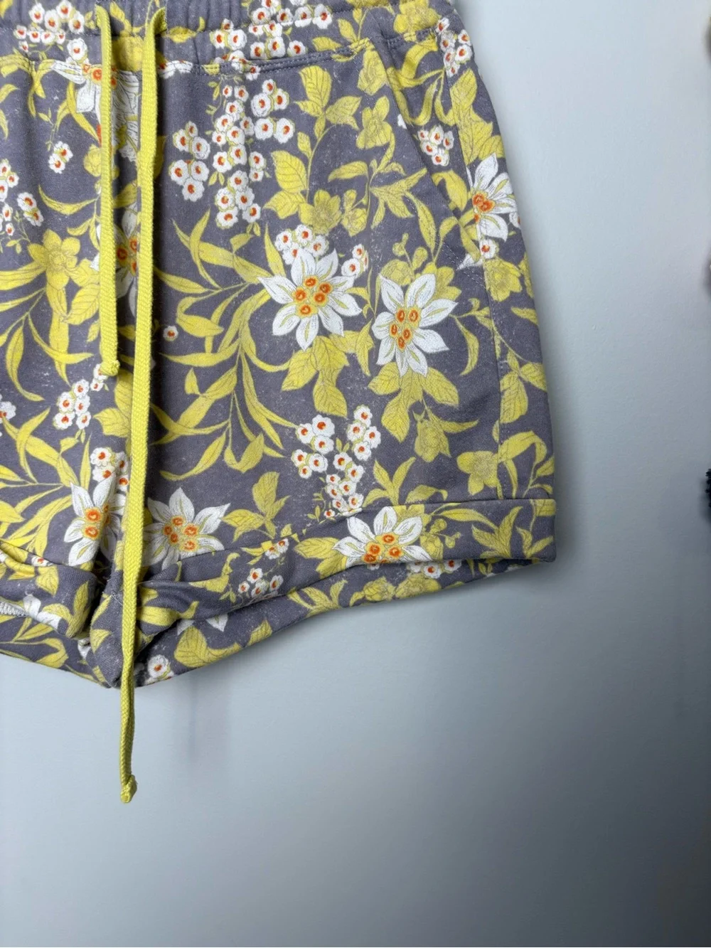 Anthropologie Daily Practice Terry Floral Lounge Shorts